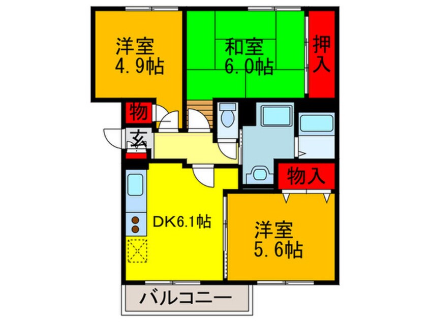 間取図 ヴェスタin盾津