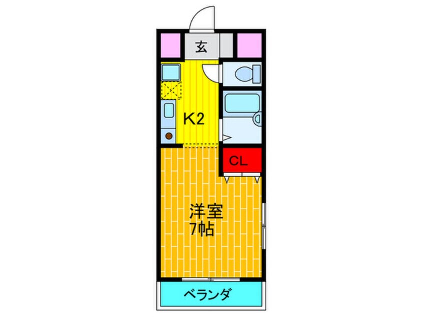 間取図 カ－サ・ロ－ズヒル