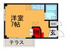 エステ－ト木村 1Rの間取り