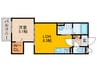 ﾌｫﾚｽﾄｸﾘｴｵｰﾚ上島町弐番館 1LDKの間取り