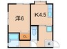 シャトリエ 1Kの間取り