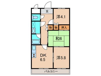 間取図 グリ－ンエクセル梅ノ木
