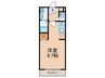 レーヴメゾン東住吉 1Rの間取り