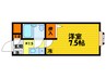 マノワール六波羅第 1Kの間取り