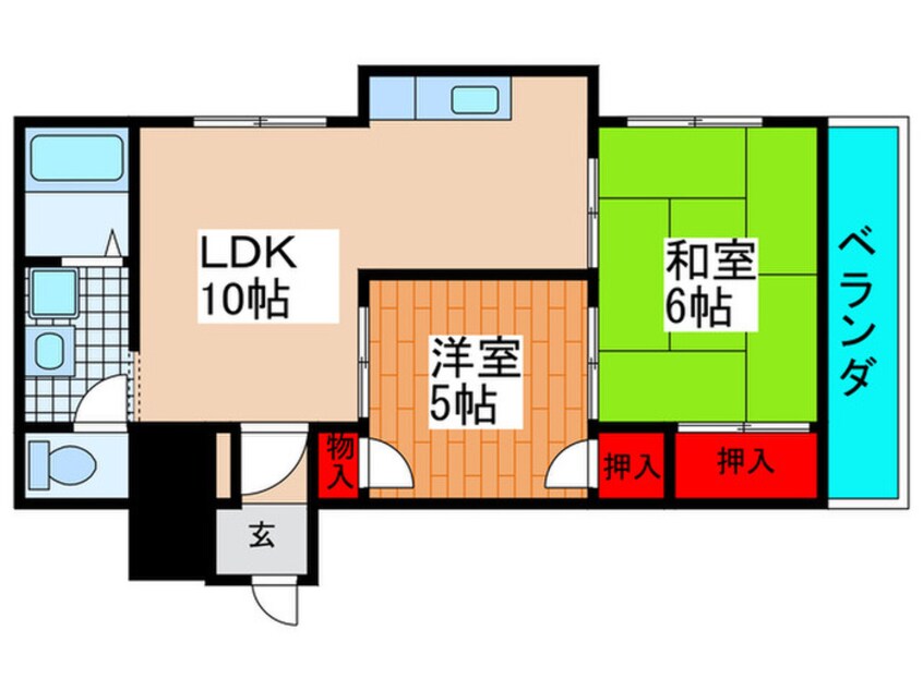 間取図 コ－エイエステ－ト