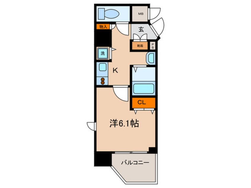 間取図 ﾌﾟﾚｻﾝｽ京都五条大橋ﾚｼﾞｪﾝﾄﾞ(301)