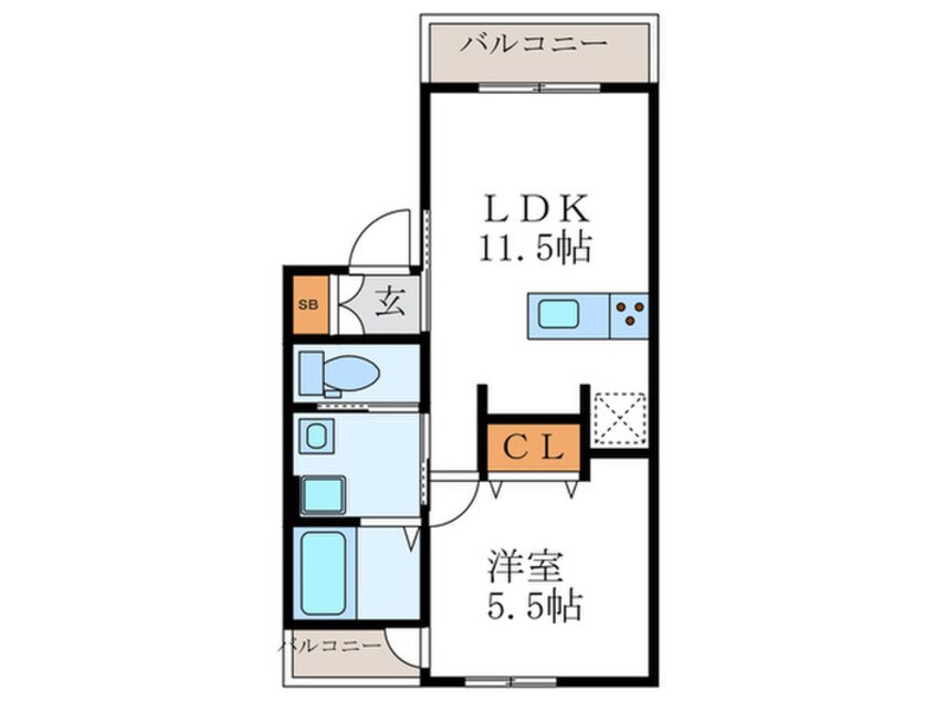 間取図 エントランスライフ上門前