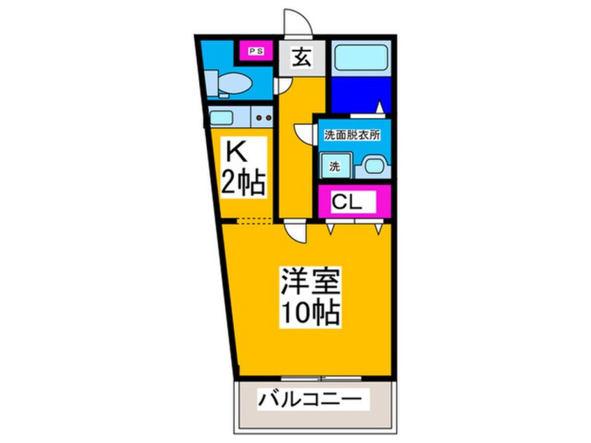 間取図 Ｗｅｓｔ Ｌａｎｄ Ｋ