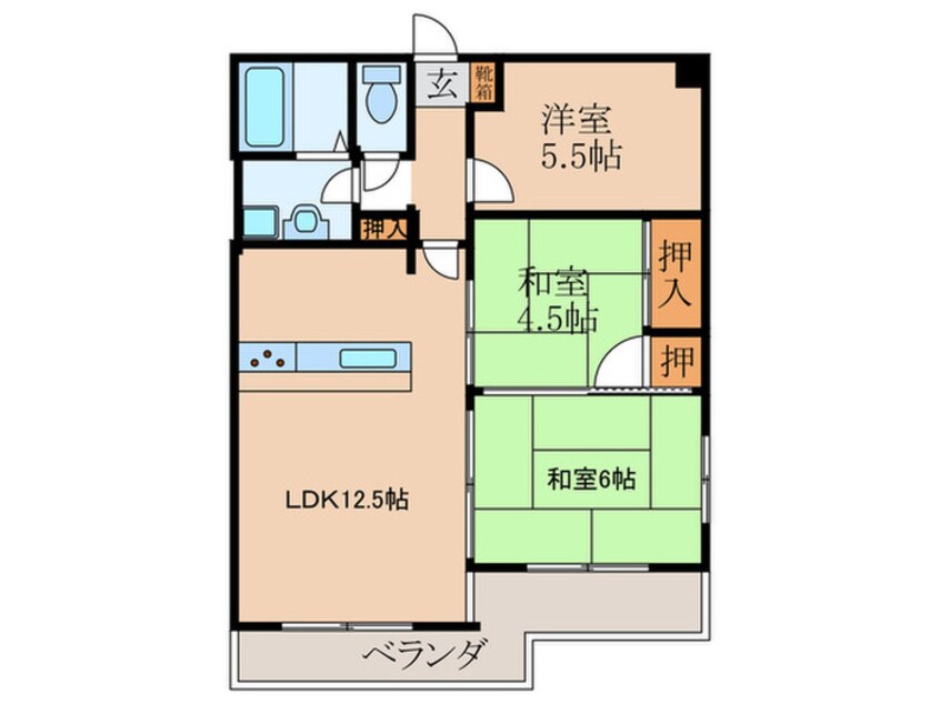 間取図 第３４長栄ヴィラ大成さが