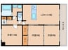 第３４長栄ヴィラ大成さが 3LDKの間取り