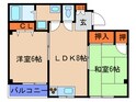 フクイハイツの間取図