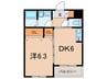 スクーデリア西宮 1DKの間取り