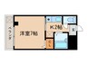 クッキィーＣ 1Kの間取り