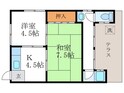 コーポ滝川の間取図
