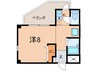 サンクレール越水 1Kの間取り