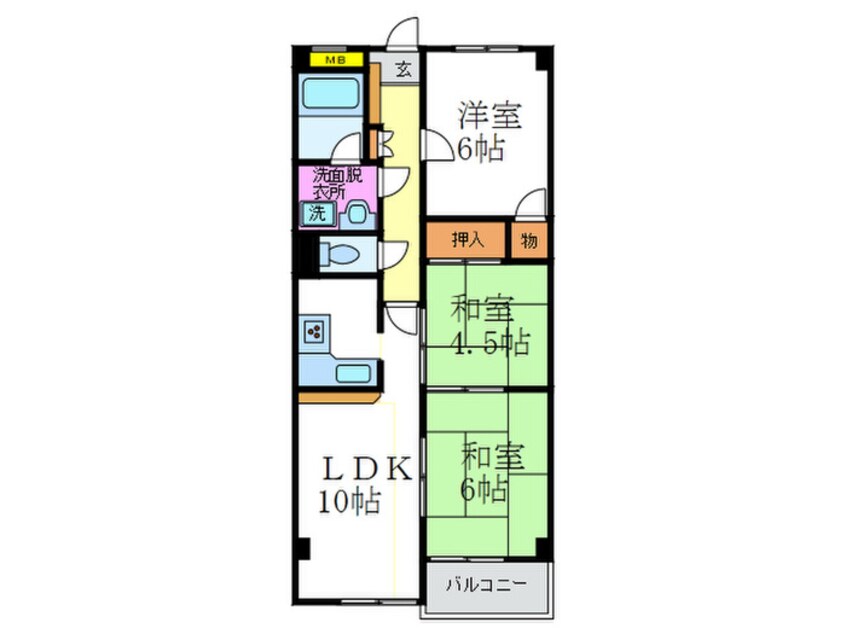 間取図 ベネート京都洛西