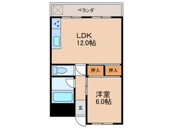 間取図 ｾﾝﾄﾗﾙｺ-ﾄ南桜塚(3号室－8号室)