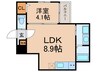 仮)ヴェルメゾン新大阪 1LDKの間取り
