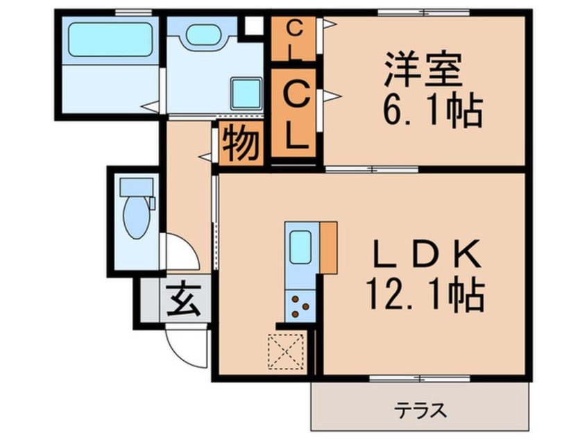 間取図 Ｄｅａｒ　Ｃｏｕｒｔ