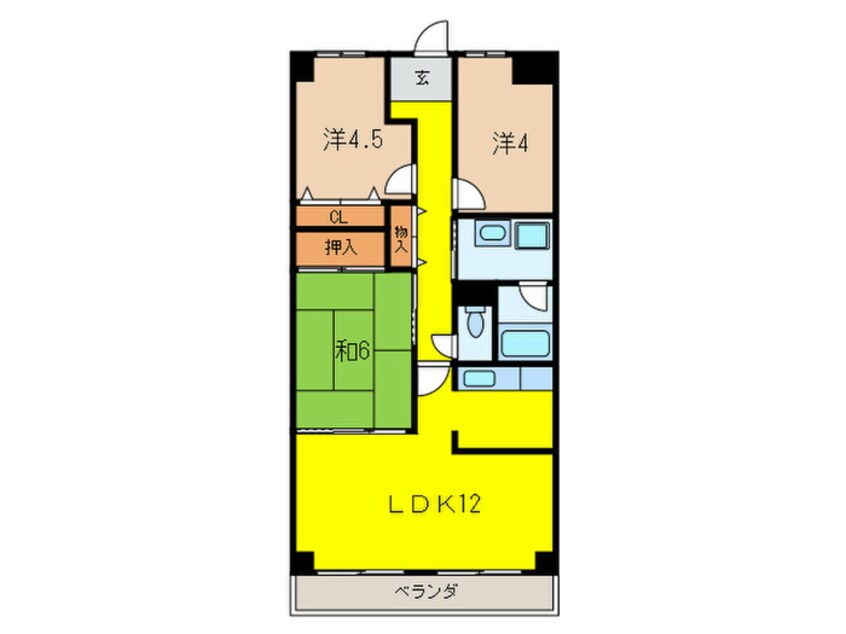 間取図 フィオ－レ甲東