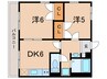 ハイツ清水Ⅱ 2DKの間取り