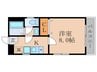 ヴィラ桃山 1Kの間取り
