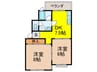 フォレストシティ－３７ 2DKの間取り