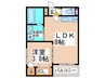 Minette小路東 1LDKの間取り