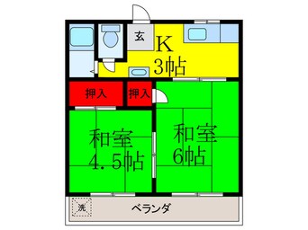 間取図 荒木グリ－ンコ－ポ