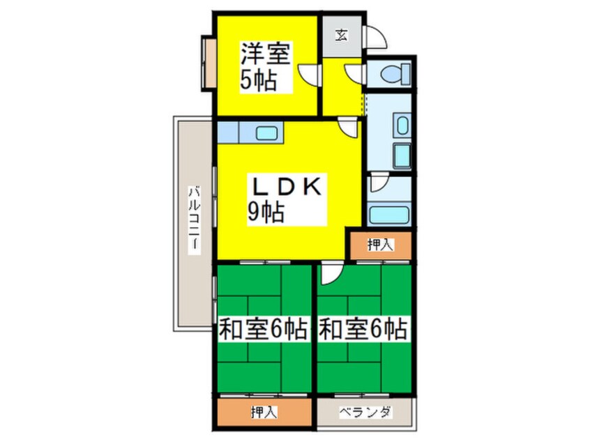 間取図 エクレール大美野