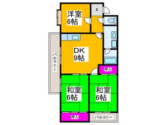 間取図 エクレール大美野