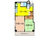 麻田レインボーハイツ 2DKの間取り