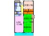 香里ケ丘Ⅰ番館 3LDKの間取り