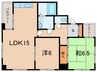 西鈴壱番館(303) 2LDKの間取り