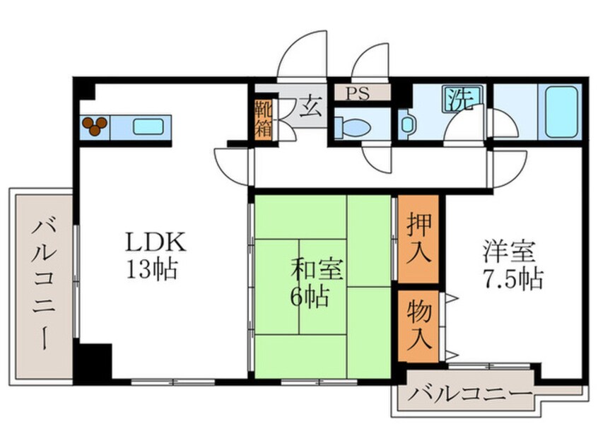間取図 ランブラス嵯峨