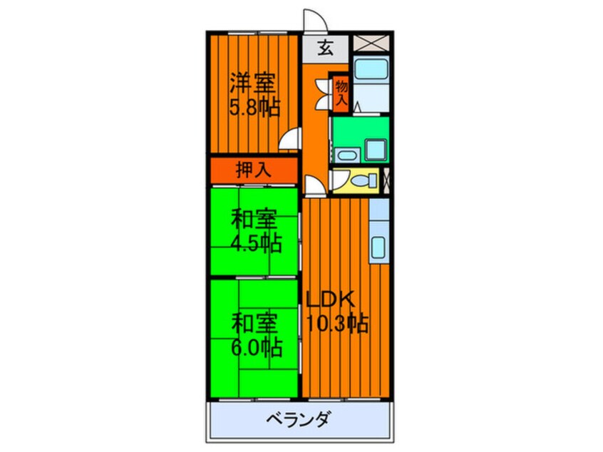 間取図 香里ヶ丘Ⅱ番館