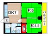 エメラルド武庫之荘 2DKの間取り