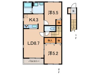 間取図 ルナ・岡本