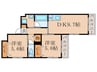 サクシード伏見駅南 2DKの間取り