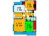 ランフォルセ長尾（501） 3LDKの間取り
