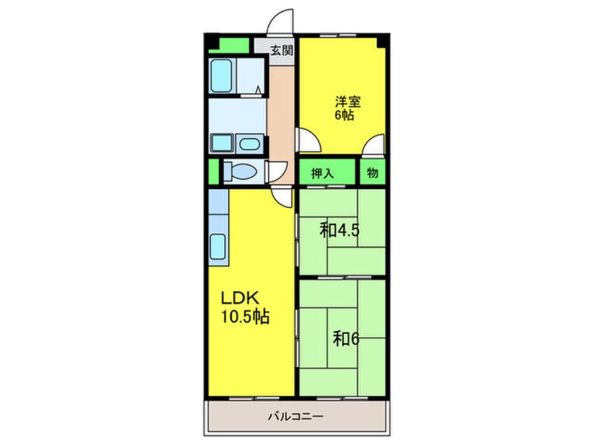 間取図 マンション　サンヒルズ