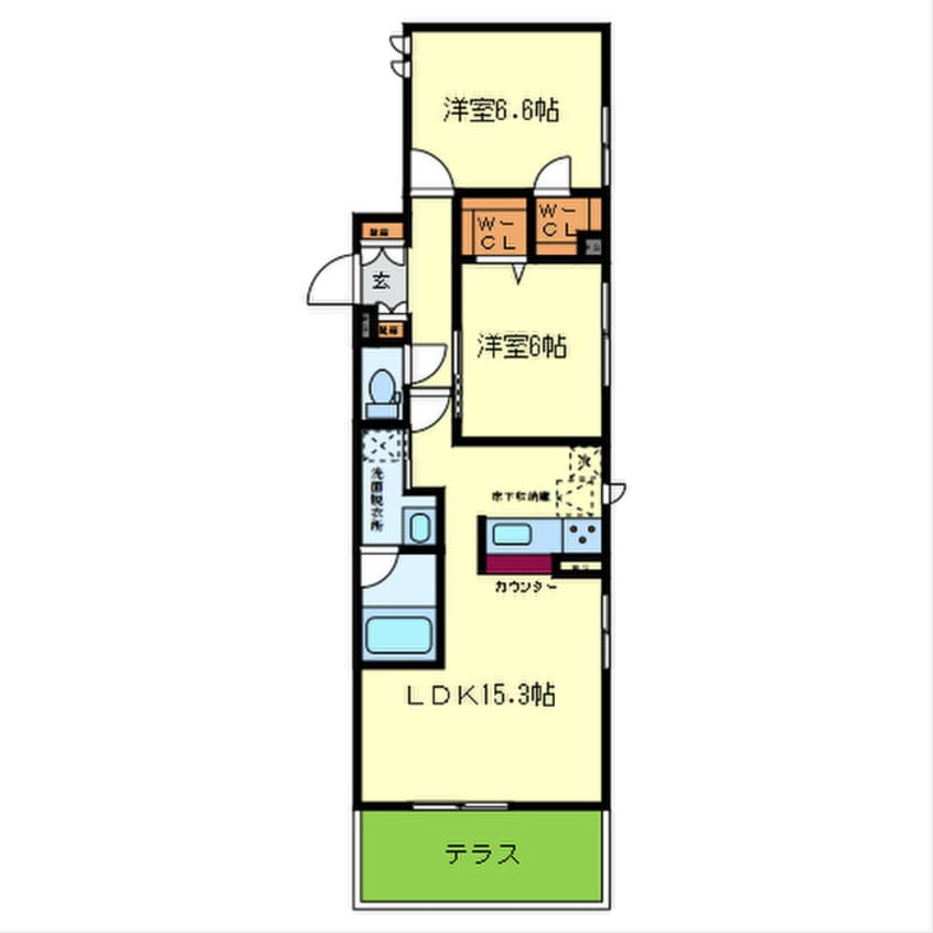 間取図 メゾン帝塚山