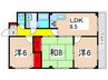グレ－スハイツナカタニ 3LDKの間取り