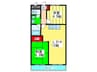 翠久マンション 2LDKの間取り