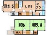 柴田様竹鼻立原町貸家 3LDKの間取り