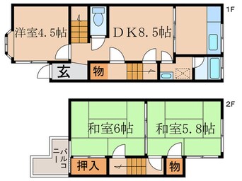 間取図 柴田様竹鼻立原町貸家