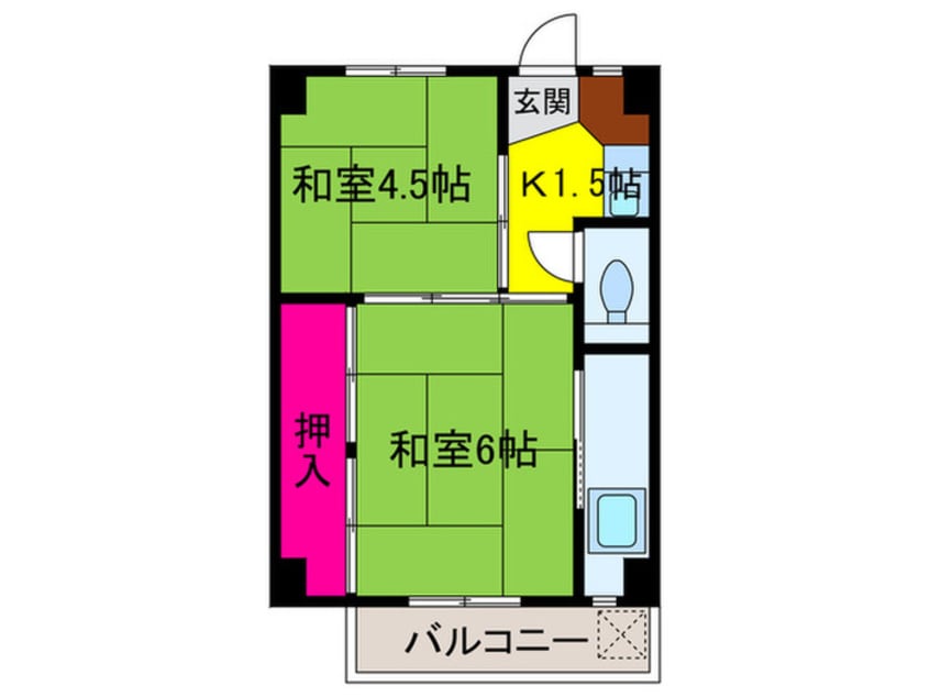 間取図 ビレッジハウス旭３号棟
