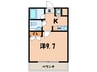 ラ・セーヌ西宮 1Kの間取り