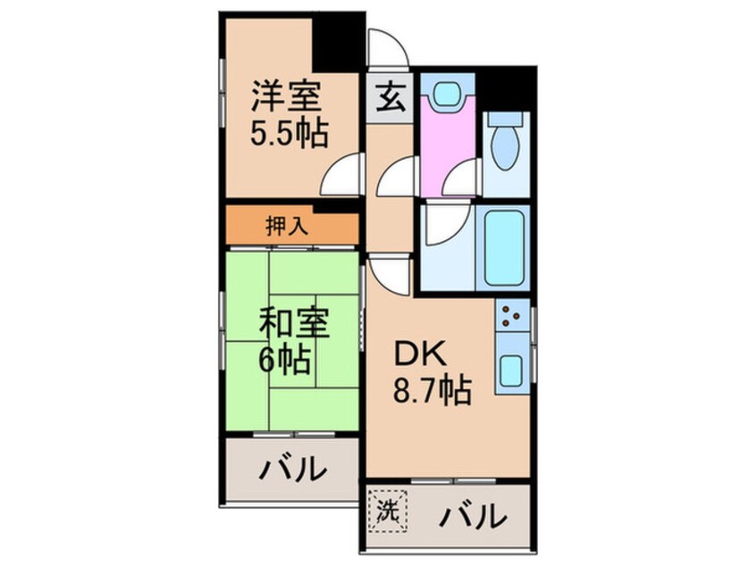 間取図 サンフェスタ東福寺　Ａ棟