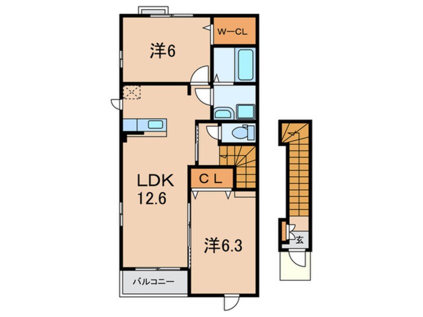 間取図 ディアコート箕谷